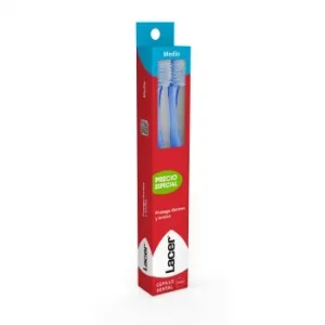 Cepillo de Dientes Medio Lacer 2 Ud.