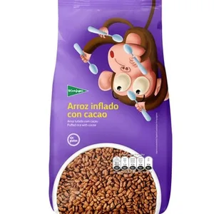 Cereales de Desayuno de Arroz Inflado con Cacao sin Gluten el Corte Ingles 500 G