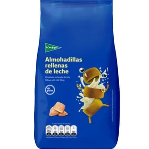 Cereales de Desayuno en Almohadillas Rellenas de Leche sin Gluten  el Corte Ingles 500 G