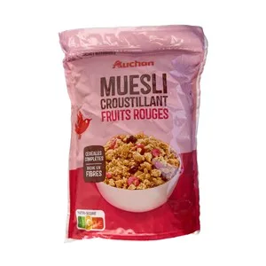 Producto Alcampo Cereales Muesli Crujiente con Frutas Rojas 450 G.