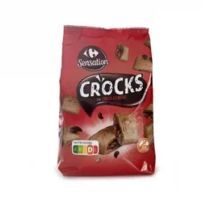 Cereales Rellenos de Crema de Chocolate Negro Carrefour Sensation 500 Gr.