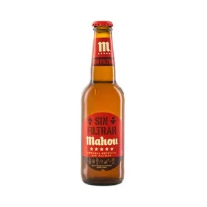 Mahou Cerveza 5 Estrellas sin Filtrar Botella 33 Cl. 330 ML