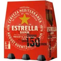 Cerveza Estrella Damm, Pack Botellín 6x25 Cl