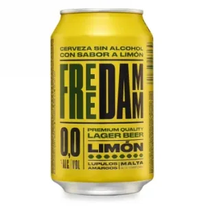 Cerveza Free Damm Lager 0,0 sin Alcohol con Limón sin Gluten Lata 33 Cl.