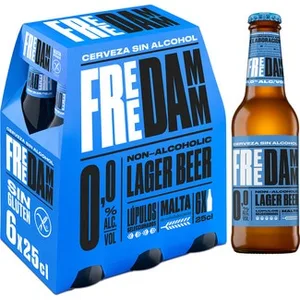 Cerveza Rubia 0,0% Alcohol Tipo Lager Pack 6 Free Damm