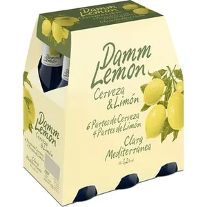 Cerveza Rubia con Limón Clara Mediterránea Pack 6 (6 Partes de Cerveza y 4 Partes de Limón) Damm Lemon 25 CL