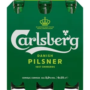 Cerveza Rubia Danesa Tipo Pilsner Pack 6 Carlsberg