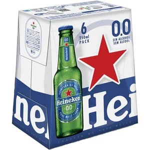 Cerveza Rubia Lager Holandesa sin Alcohol Pack 6  Heineken 0,0 25 CL