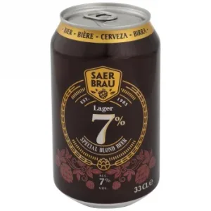 Cerveza Saer Brau Lager 7% Lata 33 Cl.