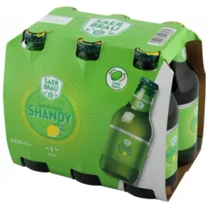 Cerveza Saer Brau Shandy Sabor Limón Pack 6 Botellas 25 Cl.