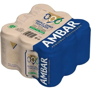 Cerveza Tostada Triple Zero 000 Pack 9  Ambar 000 33 CL