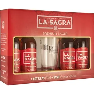 Cervezas Rubias Lagers Estuche 4 + Vaso la Sagra