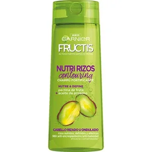Champú Fortificante Nutri Rizos Contouring con Pectina de Fruta y Aceite de Pistacho para Cabello Rizado u Ondulado Fructis