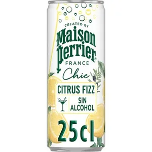 Chic Citrus Fizz Cóctel sin Alcohol a Base de Agua con Gas Maison Perrier