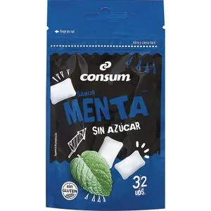 Chicle Menta sin Azúcar Paquete 32 Unidades 45 Gr