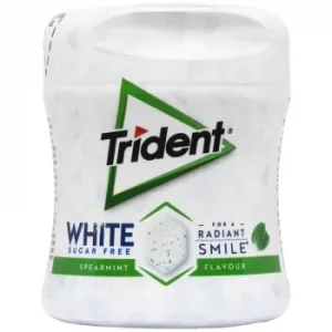 Chicle Sabor Hierbabuena White Trident sin Azúcar 68 G.