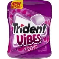 Chicle Vibes Sabor Frambuesa Trident, Bote 70,2 G