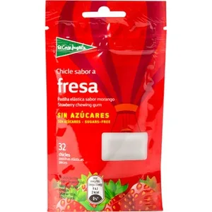 Chicles con Sabor a Fresa sin Azúcar y sin Gluten 32 Unidades el Corte Ingles