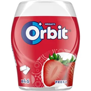 Chicles de Fresa sin Azúcar 46 Unidades  Orbit 64 G