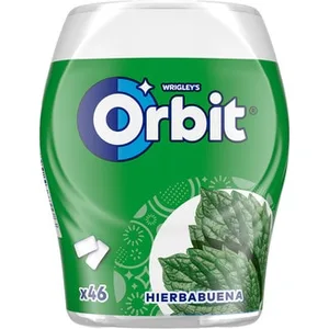 Chicles Sabor Hierbabuena sin Azúcar Orbit Bote 46 Unidades