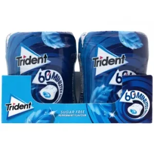 Chicles de Menta 60 Minutos Trident si Azúcar 72 G.