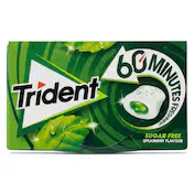 Chicles Sabor Hierbabuena 60 Minutos sin Azúcar Trident Caja 22 G