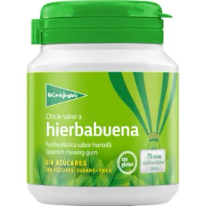 Chicles Sabor Hierbabuena sin Azúcares sin Gluten 70 Unidades el Corte Ingles