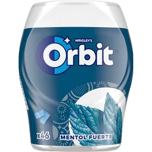 Chicles Sabor Mentol Fuerte sin Azúcar 46 Unidades  Orbit 64 G
