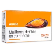 Mejillones de Chile en Escabeche Arrullo 15/20 Piezas