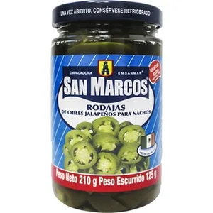 Chiles Jalapeños en Rodajas para Nachos SAN Marcos