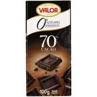 Chocolate 70% sin Azúcar Valor, Tableta 100g