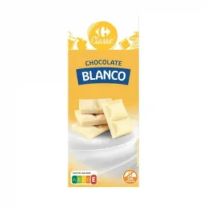 Chocolate Blanco Carrefour Classic sin Gluten 100 G.