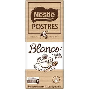 Chocolate Blanco para Repostería Fácil de Fundir  Nestle Postres 170 G