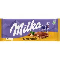Chocolate con Almendras Milka, Tableta 125 G