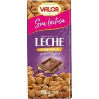 Chocolate con Almendras sin Lactosa Valor, Tableta 150 G