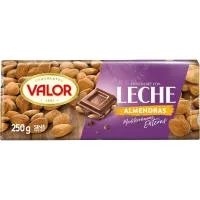 Chocolate con Leche-almendras Valor, Tableta 250 G
