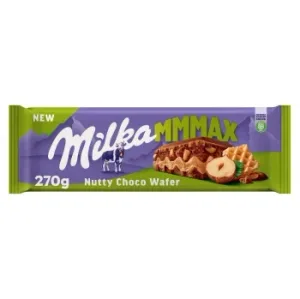 Chocolate con Leche, Barquillo y Nueces Milka 270 G.