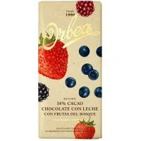 Chocolate con Leche-frutas del Bosque Orbea, Tableta 125 G