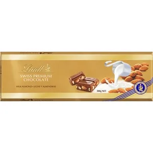 Chocolate con Leche y Almendras Lindt Swiss Premium 300 G