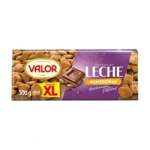 Chocolate con Leche y Almendras Enteras Valor sin Gluten 300 G.