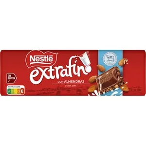 Chocolate con Leche y Almendras sin Gluten Nestle Extrafino 250 G