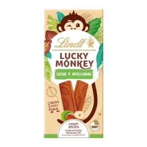 Chocolate con Leche y Avellanas Lindt Lucky Monkey 100 G.