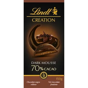 Chocolate Negro 70% Cacao Relleno de Mousse de Chocolate Lindt Creation 150 G