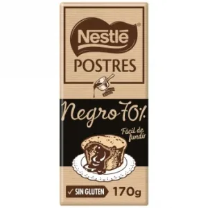 Chocolate Negro 70% Especial Postres Nestlé sin Gluten 170 G.