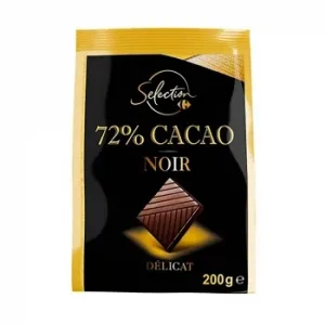 Chocolate Negro 72% Cacao Mini Tableta Carrefour Selection 200 G.
