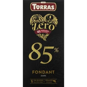 Chocolate Negro África 85% Cacao sin Azúcares y sin Gluten  Torras 100 G