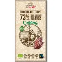 Chocolate Negro Bio 73% Cacao Chocolates Solé, Caja 100 G