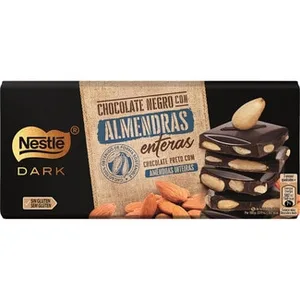 Chocolate Negro con Almendras Enteras sin Gluten  Nestle Dark 150 G