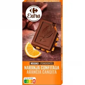 Chocolate Negro con Naranja Confitada Carrefour Extra 200 G.