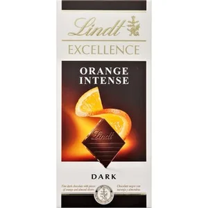 Chocolate Negro con Naranja y Almendras Laminadas  Lindt Excellence 100 G